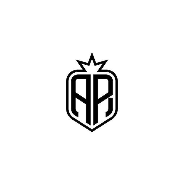 AR Monogram Logo Design letra texto nombre símbolo monocromo logotipo alfabeto carácter simple logo