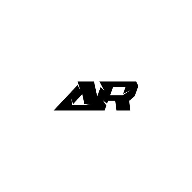 AR Monogram Logo Design letra texto nombre símbolo monocromo logotipo alfabeto carácter simple logo