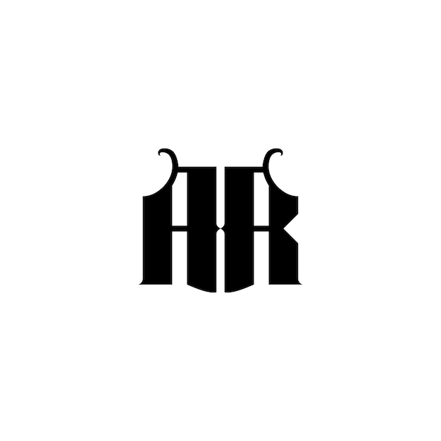 AR Monogram Logo Design letra texto nombre símbolo monocromo logotipo alfabeto carácter simple logo