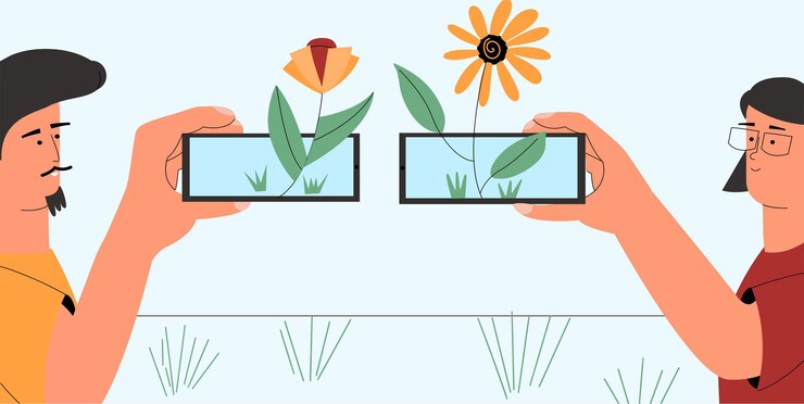 Vector ar tecnología el concepto de realidad virtual aumentada ilustración vectorial