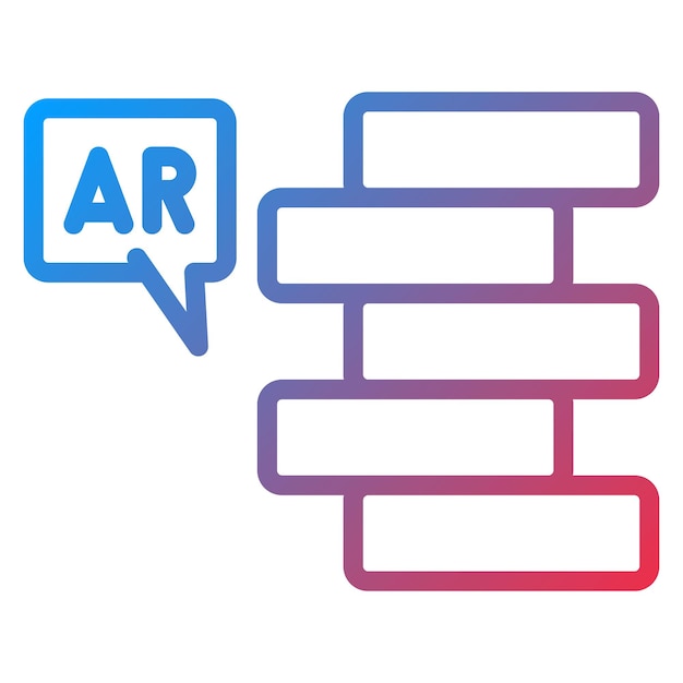 Ar Tumbling Blocks imagen vectorial de íconos Se puede utilizar para la realidad aumentada