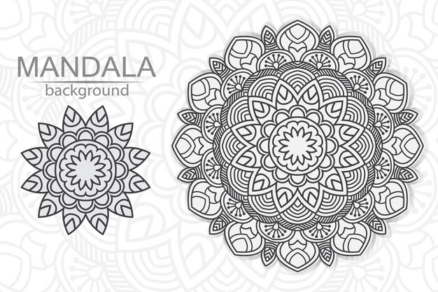 Arabesco étnico Patrón y fondo de mandala ornamental de lujo.