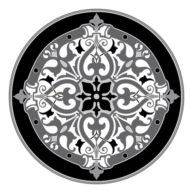 Arabescos decorativos y ornamentales mandala símbolos conjunto vector aislado