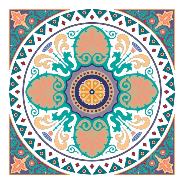 Arabescos decorativos y ornamentales mandala símbolos conjunto vector aislado