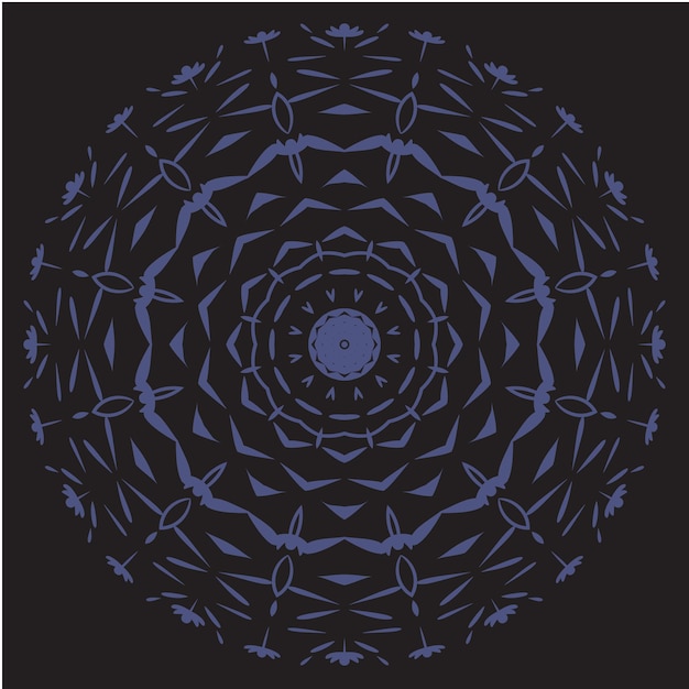Arabesque estampado mandala ornamento contorno doodle dibujado a mano ilustración estilo de tatuaje de henna