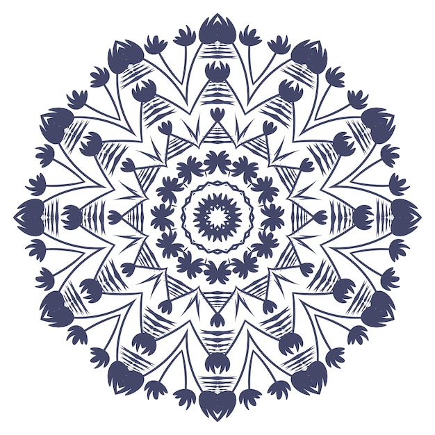 Arabesque estampado mandala ornamento contorno doodle dibujado a mano ilustración estilo de tatuaje de henna