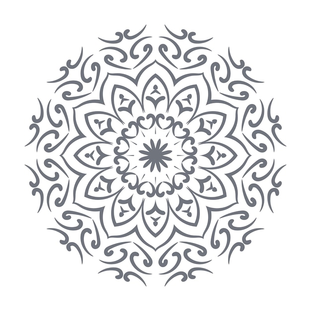 Arabesque estampado mandala ornamento contorno doodle dibujado a mano ilustración estilo de tatuaje de henna