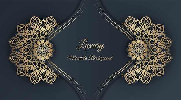 Arabesque fondo de lujo redondo decoración dorada.