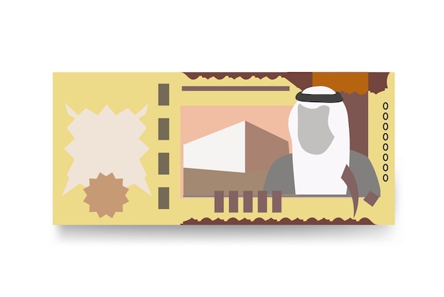 Arabia saudita riyal vector ilustración arabia saudita conjunto de dinero paquete de billetes papel moneda 10 sar