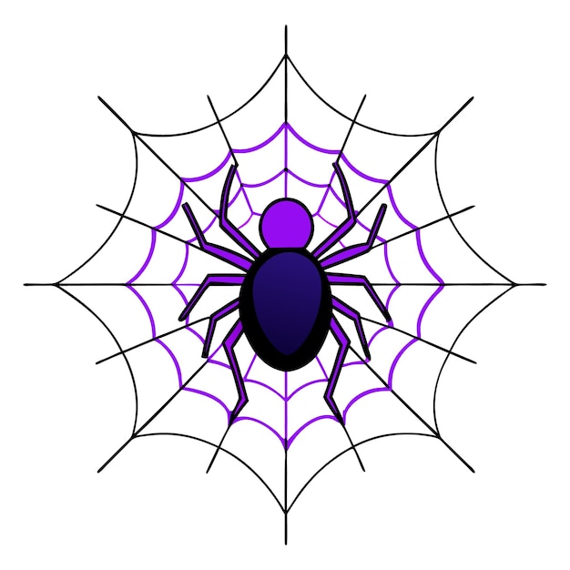 araña cibernética en el fondo brillante digital