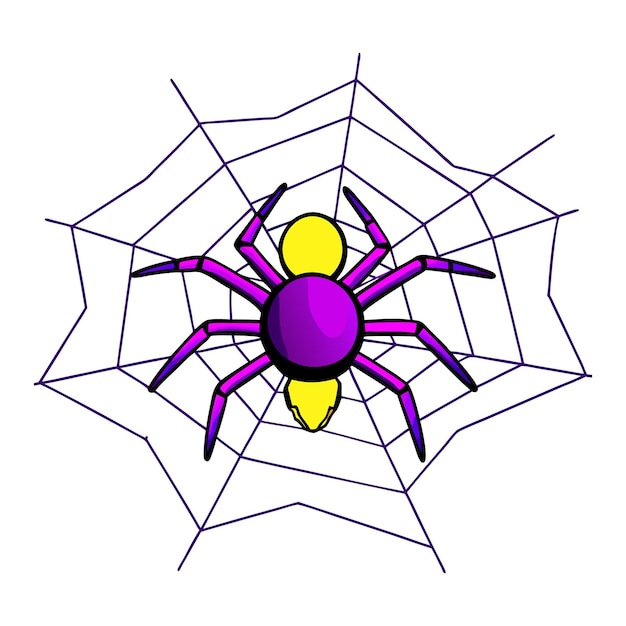 araña cibernética en el fondo brillante digital