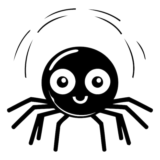 Araña de dibujos animados ilustración vectorial en estilo plano isolada sobre fondo blanco