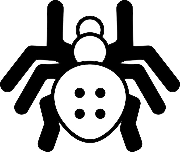 Una araña de Halloween en el estilo del icono de la línea