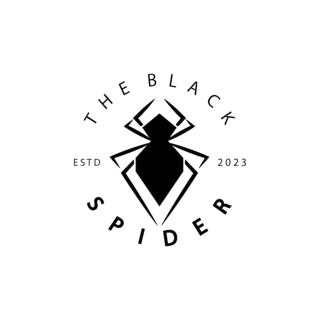 Araña ilustración logo vector templatevector