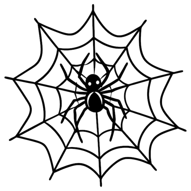Araña en su web
