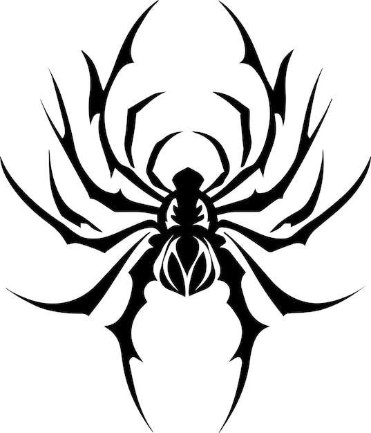 Araña tatuaje vector ilustración 3