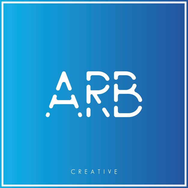 ARB Creativo Vector Último Diseño de Logotipo Mínimo Último Logotipo Premium Ilustración Vector Monograma