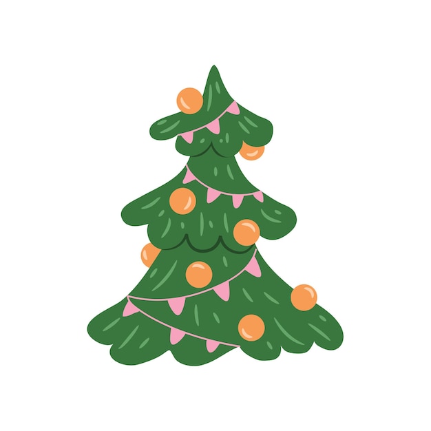 Árbol de abeto bonito símbolo de Navidad y Año Nuevo
