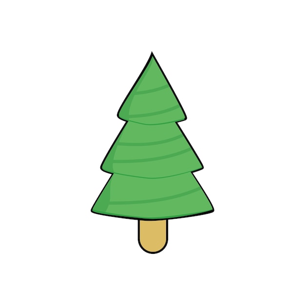 árbol de abeto de dibujos animados