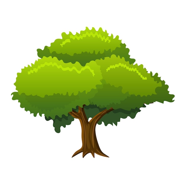 Árbol abstracto en estilo plano