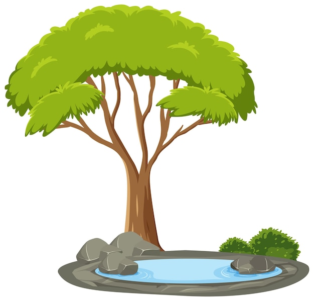 Árbol aislado sobre fondo blanco