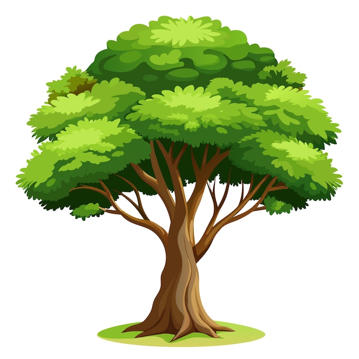Vector un árbol con un árbol en la parte superior