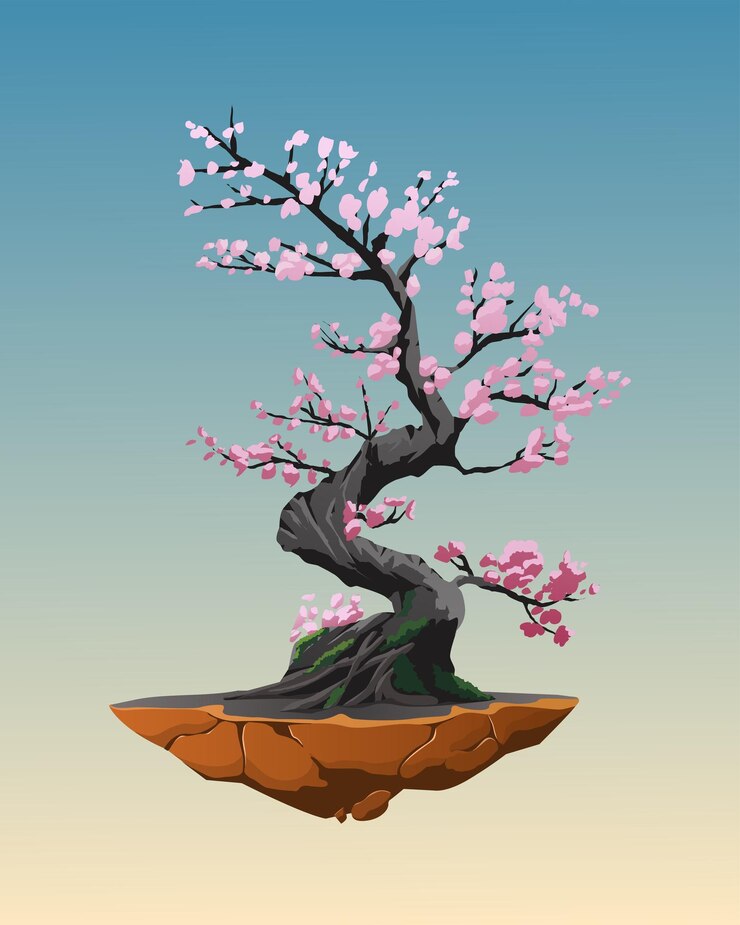 Árbol de bonsai flotante