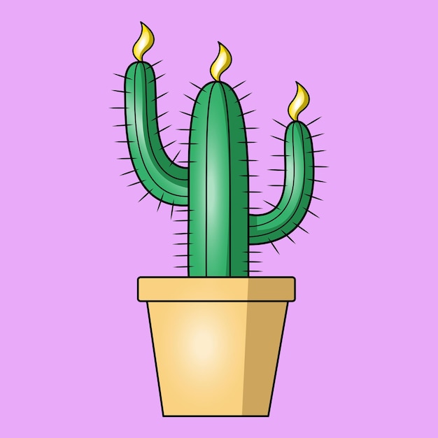 Un árbol de cactus con luces de velas.