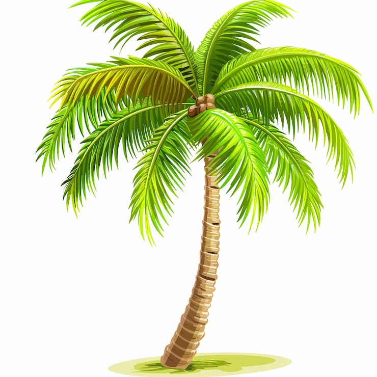 Vector árbol de coco