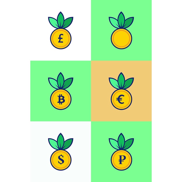 Vector Árbol con diseño de concepto de bitcoin