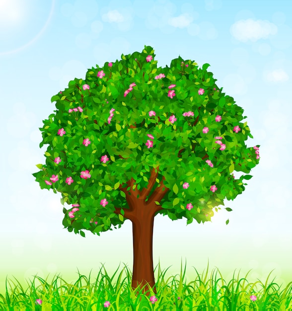 Vector Árbol de flor