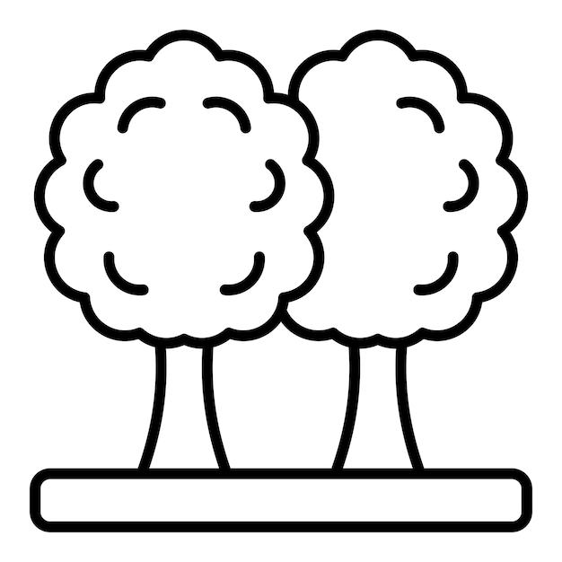 Vector un árbol con un fondo blanco y un dibujo en blanco y negro