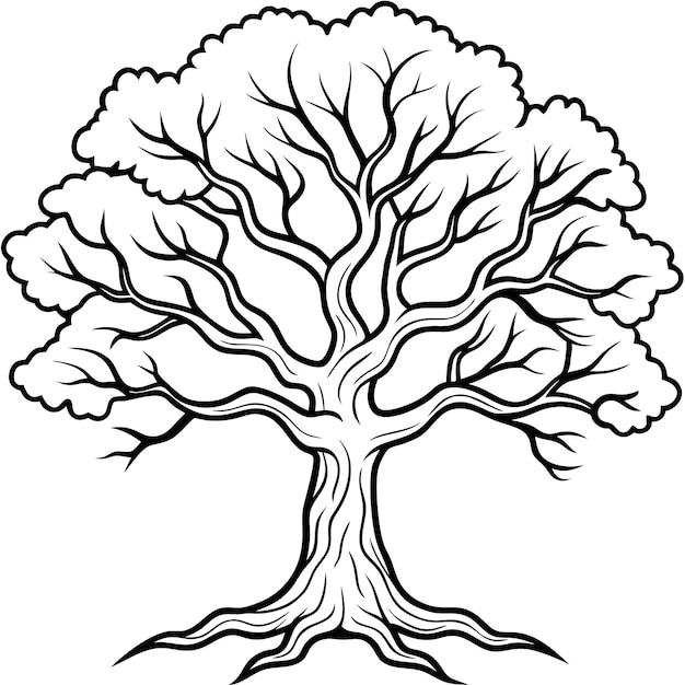 un árbol con un fondo blanco que dice árbol