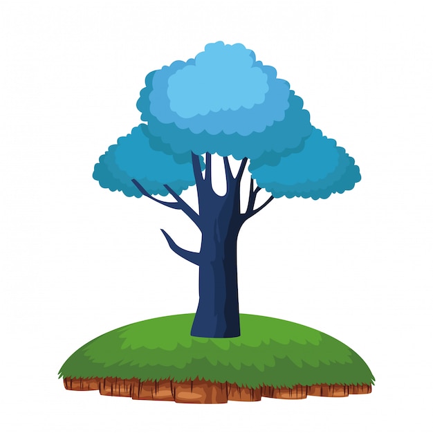 árbol frondoso y colorido
