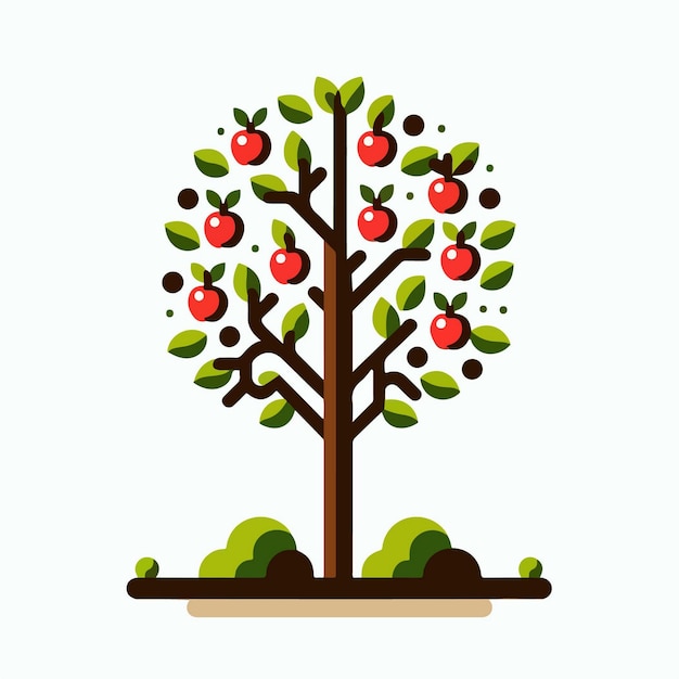 Vector Árbol frutal vectorial