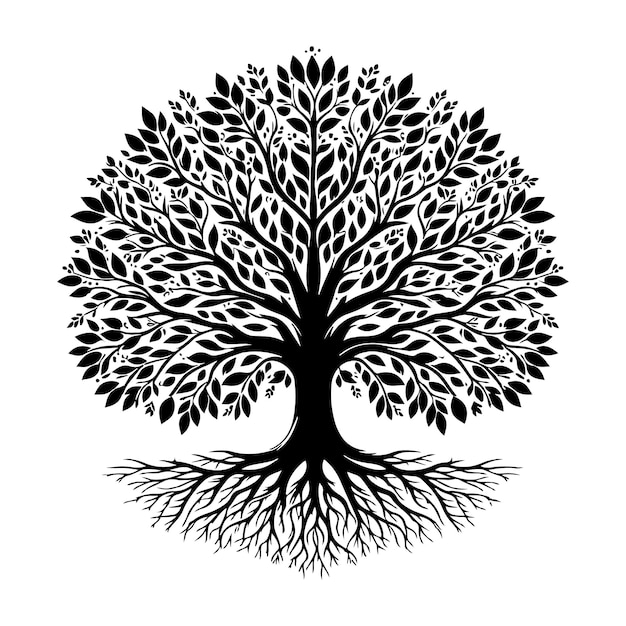 Árbol genealógico de color negro