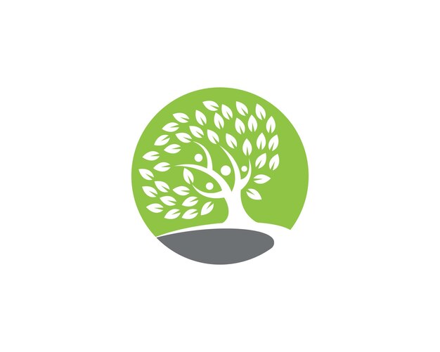 Árbol hoja ecología naturaleza elemento vector icono
