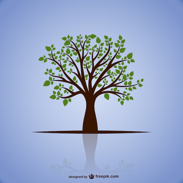 Árbol con hojas verdes