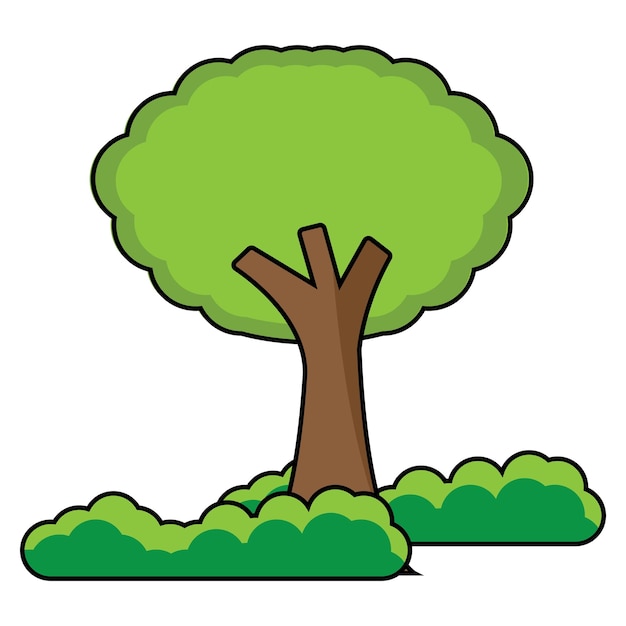 Árbol, icono, vector