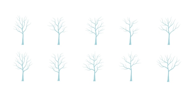 Vector Árbol de invierno dibujado a mano