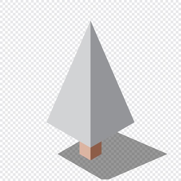 Árbol de invierno vectorial isométrico Árbol elementos isométricos Árbol elemento isométrica para el diseño del paisaje Elemento de parque