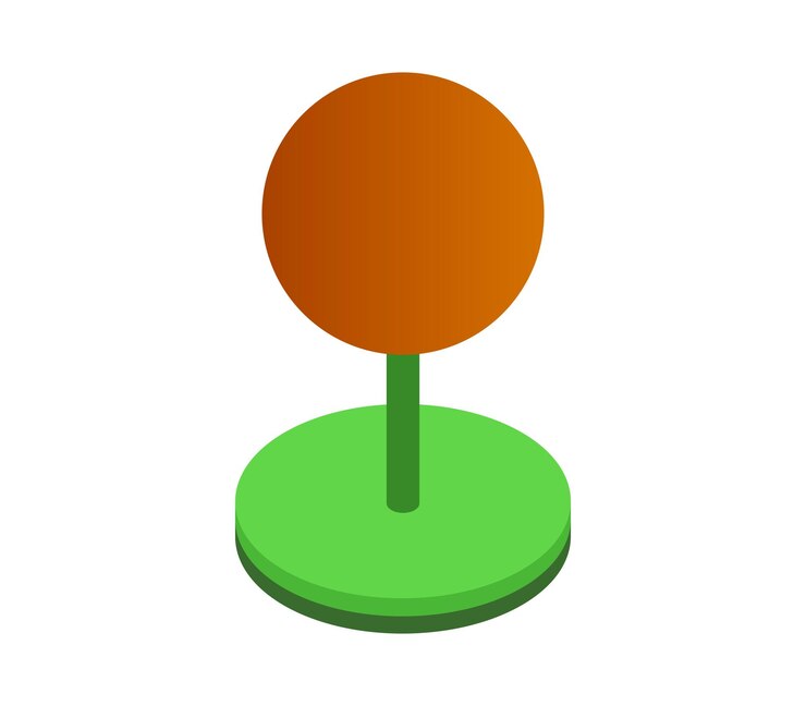 Vector árbol isométrica