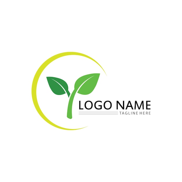 Árbol logo icono vector ilustración designVector silueta de un árbol plantillas de árbol logo y raíces árbol de la vida diseño ilustración