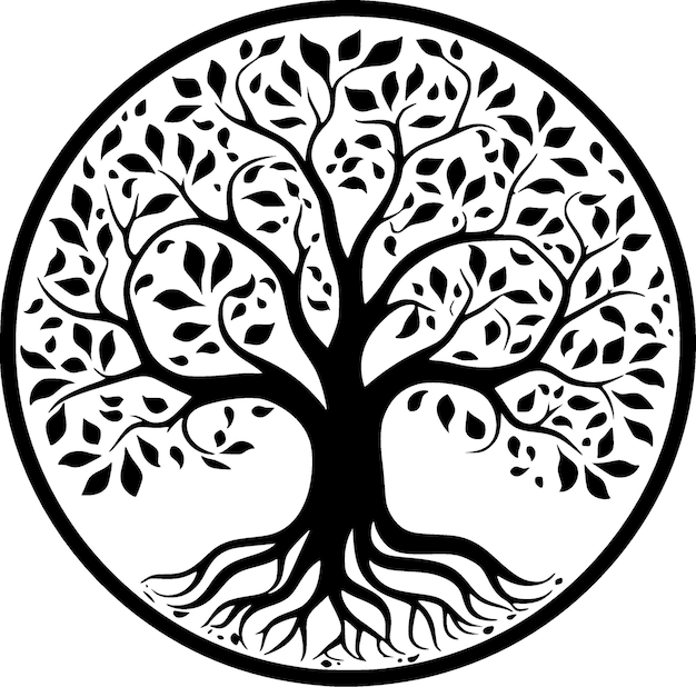 Árbol logotipo vectorial de alta calidad ilustración vectorial ideal para gráfico de camiseta