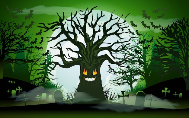 Vector Árbol de miedo