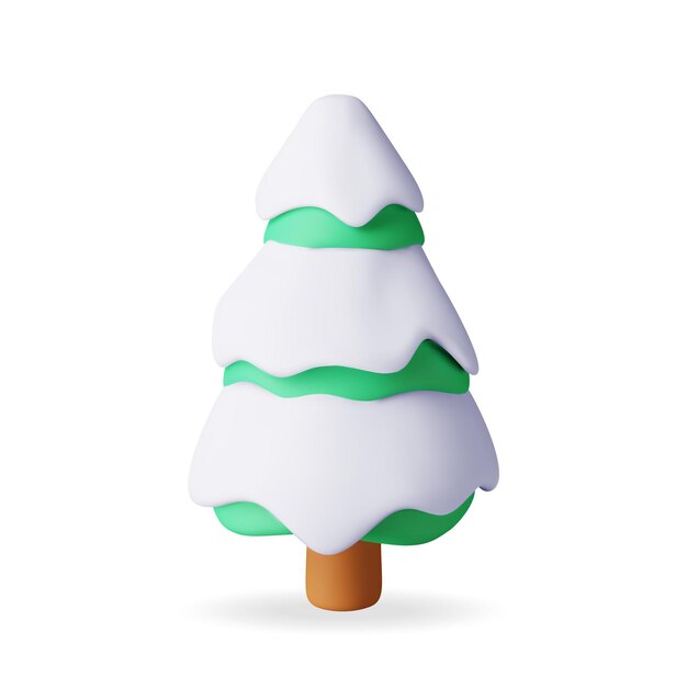 Árbol de Navidad abstracto 3D aislado