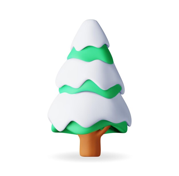 Árbol de Navidad abstracto 3D aislado
