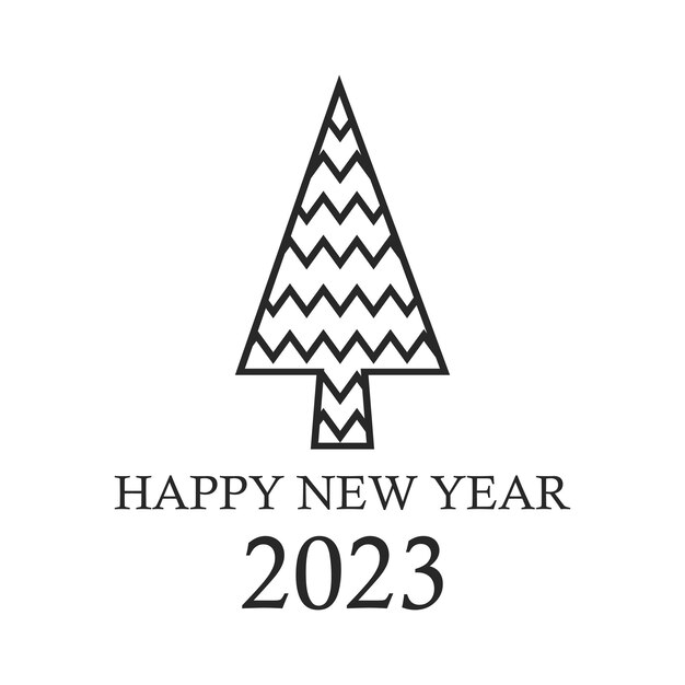 Árbol de Navidad abstracto símbolo de vacaciones navidad año nuevo 2023 Vector