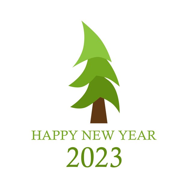 Árbol de Navidad abstracto símbolo de vacaciones navidad año nuevo 2023 Vector