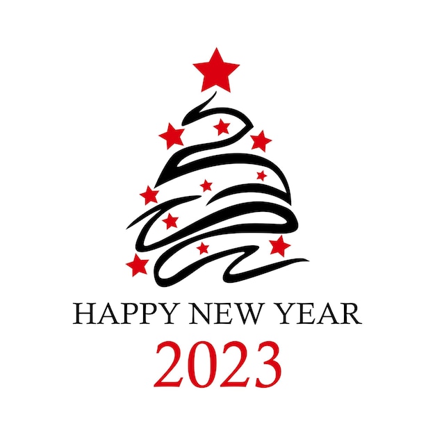 Árbol de Navidad abstracto símbolo de vacaciones navidad año nuevo 2023 Vector